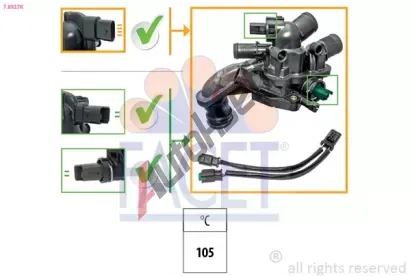 EPS (facet) Termostat chladiva Made in Italy - OE Equivalent EPS 7.8927K, 7.8927K