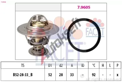EPS (facet) Termostat chladiva EPS 7.8928, 7.8928