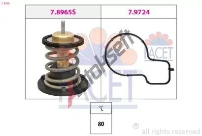EPS (facet) Termostat chladiva Made in Italy - OE Equivalent EPS 7.8965, 7.8965