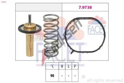 EPS (facet) Termostat chladiva Made in Italy - OE Equivalent EPS 7.8974, 7.8974