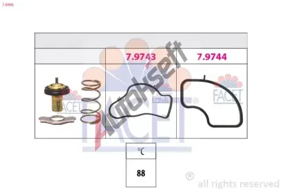 EPS (facet) Termostat chladiva Made in Italy - OE Equivalent EPS 7.8986, 7.8986