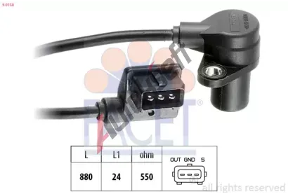 EPS (facet) Generátor impulsů klikový hřídel Made in Italy - OE Equivalent EPS 9.0158, 9.0158 EPS (facet) Generátor impulsů klikový hřídel Made in Italy - OE Equivalent EPS 9.0158, 9.0158