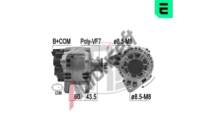 ERA Alternátor ERA 209165, 209165 ERA Alternátor ERA 209165, 209165