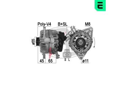 ERA Alternátor ERA 209552A, 209552A ERA Alternátor ERA 209552A, 209552A