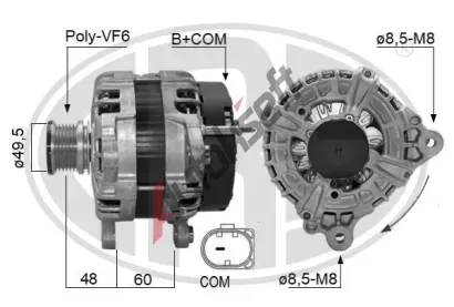 ERA Alternátor ERA 209635, 209635 ERA Alternátor ERA 209635, 209635