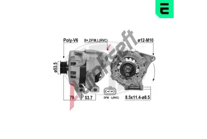 ERA Alternátor ERA 209657A, 209657A ERA Alternátor ERA 209657A, 209657A