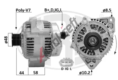 ERA Alternátor ERA 209680A, 209680A ERA Alternátor ERA 209680A, 209680A