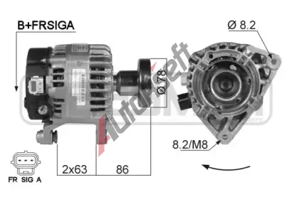 ERA Alternátor ERA 210013A, 210013A ERA Alternátor ERA 210013A, 210013A