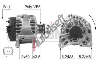 ERA Alternátor ERA 210056A, 210056A ERA Alternátor ERA 210056A, 210056A