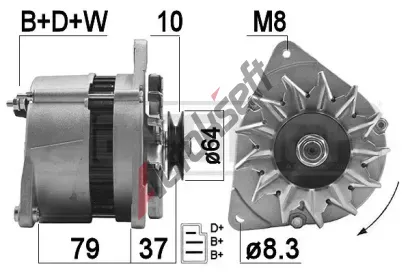 ERA Alterntor ERA 210204A, 210204A