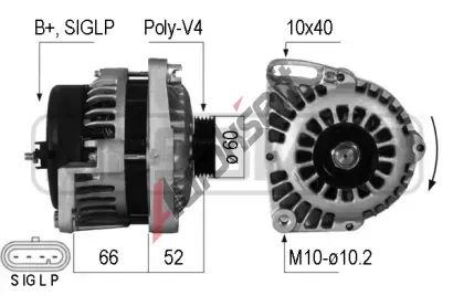 ERA Alternátor ERA 210206A, 210206A ERA Alternátor ERA 210206A, 210206A