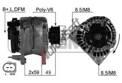 ERA Alternátor ERA 210256A, 210256A ERA Alternátor ERA 210256A, 210256A