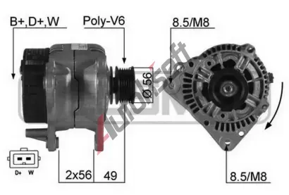 ERA Alternátor ERA 210350A, 210350A ERA Alternátor ERA 210350A, 210350A