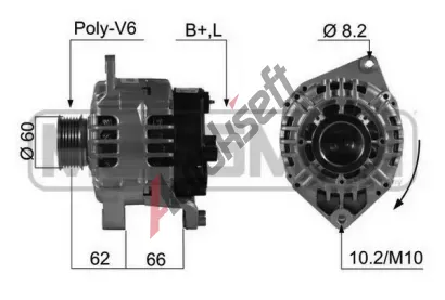 ERA Alternátor ERA 210470A, 210470A ERA Alternátor ERA 210470A, 210470A