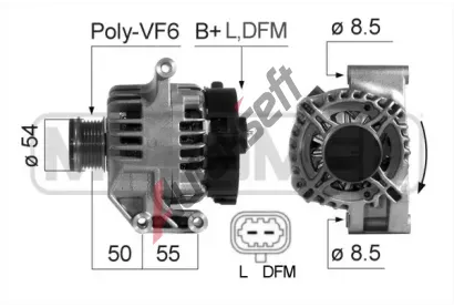 ERA Alternátor ERA 210687A, 210687A ERA Alternátor ERA 210687A, 210687A