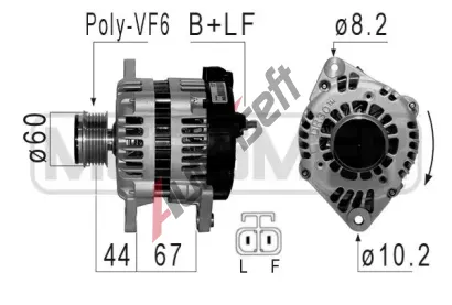 ERA Alternátor ERA 210845A, 210845A ERA Alternátor ERA 210845A, 210845A
