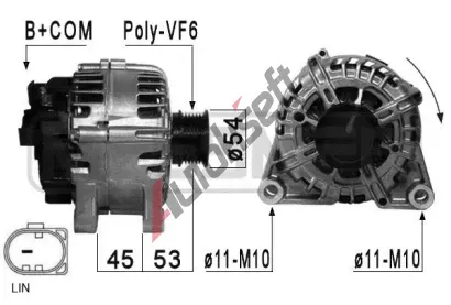 ERA Alternátor ERA 210876A, 210876A ERA Alternátor ERA 210876A, 210876A