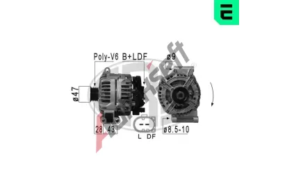 ERA Alternátor ERA 210887A, 210887A ERA Alternátor ERA 210887A, 210887A