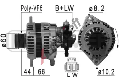 ERA Alternátor ERA 210890A, 210890A ERA Alternátor ERA 210890A, 210890A