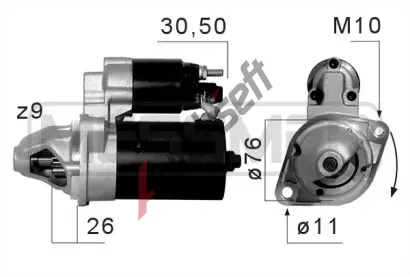 ERA Startér ERA 220662A, 220662A ERA Startér ERA 220662A, 220662A