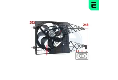 ERA Větrák chlazení motoru ERA 352046, 352046 ERA Větrák chlazení motoru ERA 352046, 352046