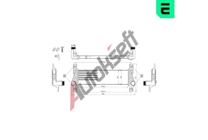 ERA Chladi� vzduchu intercooler ERA 672010, 672010