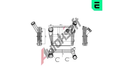ERA Chladi� vzduchu intercooler ERA 672040, 672040