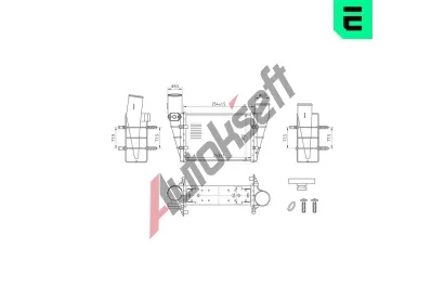 ERA Chladi� vzduchu intercooler ERA 672105, 672105