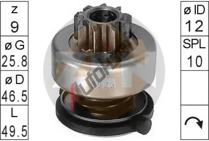 ERA Volnobn pevod startru ERA ZN0925, ZN0925