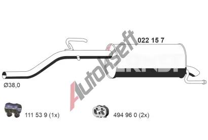 ERNST Zadní tlumič výfuku ERN 012157, 012157 ERNST Zadní tlumič výfuku ERN 012157, 012157