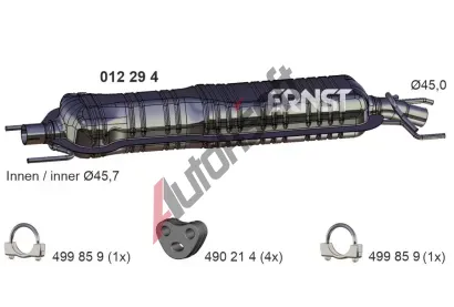 ERNST St�edn� tlumi� v�fuku ERN 012294, 012294