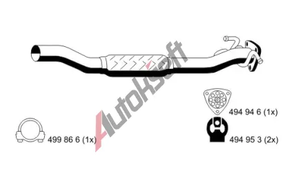 ERNST Výfuková trubka ERN 012492, 012492 ERNST Výfuková trubka ERN 012492, 012492