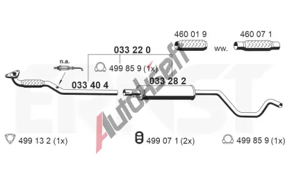ERNST Stedn tlumi vfuku Set ERN 033220, 033220