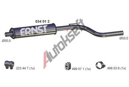 ERNST Střední tlumič výfuku ERN 034012, 034012 ERNST Střední tlumič výfuku ERN 034012, 034012