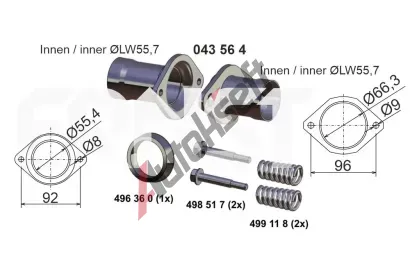 ERNST Opravná sada výfukového potrubí Set ERN 043564, 043564 ERNST Opravná sada výfukového potrubí Set ERN 043564, 043564