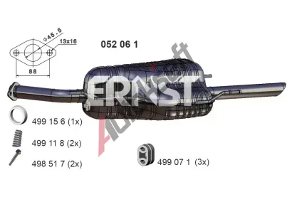ERNST Zadn tlumi vfuku ERN 052061, 052061