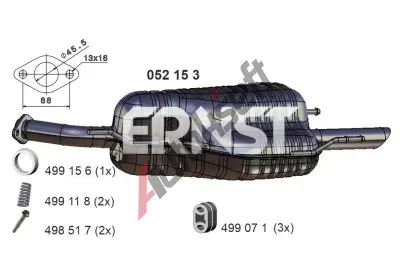 ERNST Zadn tlumi vfuku ERN 052153, 052153