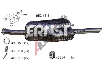 ERNST Zadn tlumi vfuku ERN 052184, 052184