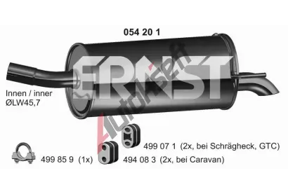 ERNST Zadn tlumi vfuku ERN 054201, 054201