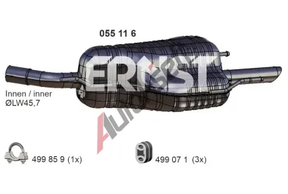 ERNST Zadn tlumi vfuku ERN 055116, 055116