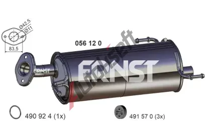 ERNST Zadn� tlumi� v�fuku ERN 056120, 056120