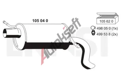 ERNST Zadn� tlumi� v�fuku ERN 105040, 105040