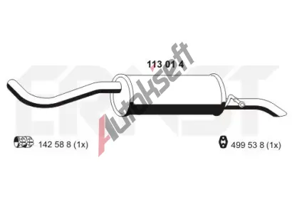 ERNST Zadní tlumič výfuku ERN 113014, 113014  ERNST Zadní tlumič výfuku ERN 113014, 113014