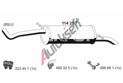 ERNST Zadní tlumič výfuku ERN 114257, 114257  ERNST Zadní tlumič výfuku ERN 114257, 114257