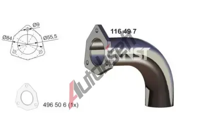 ERNST Výfuková trubka ERN 116497, 116497 ERNST Výfuková trubka ERN 116497, 116497