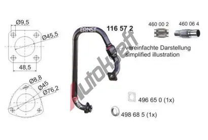 ERNST Vfukov trubka ERN 116572, 116572