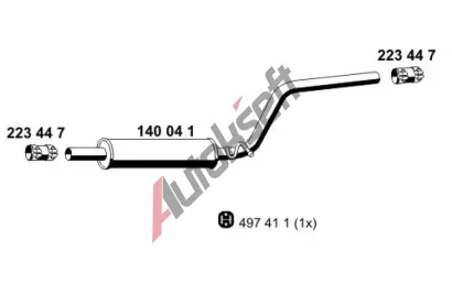 ERNST Střední tlumič výfuku ERN 140041, 140041 ERNST Střední tlumič výfuku ERN 140041, 140041