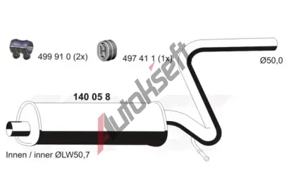 ERNST Stedn tlumi vfuku ERN 140058, 140058