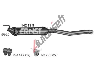 ERNST Zadní tlumič výfuku ERN 142199, 142199 ERNST Zadní tlumič výfuku ERN 142199, 142199