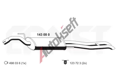 ERNST Zadn� tlumi� v�fuku ERN 143080, 143080